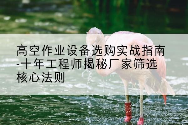 海沧剪叉式升降机厂家-高空作业设备选购实战指南-十年工程师揭秘厂家筛选核心法则