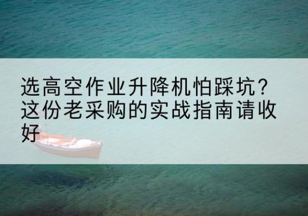海沧高空作业升降机厂家推荐-选高空作业升降机怕踩坑？这份老采购的实战指南请收好